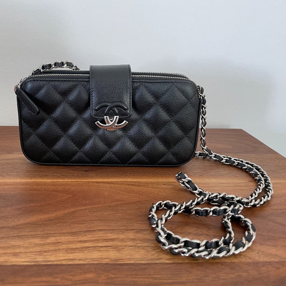 Chanel Caviar Quilted Small Clutch with Chain